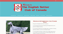 Desktop Screenshot of englishsetterclubofcanada.com