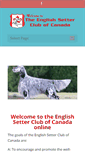 Mobile Screenshot of englishsetterclubofcanada.com